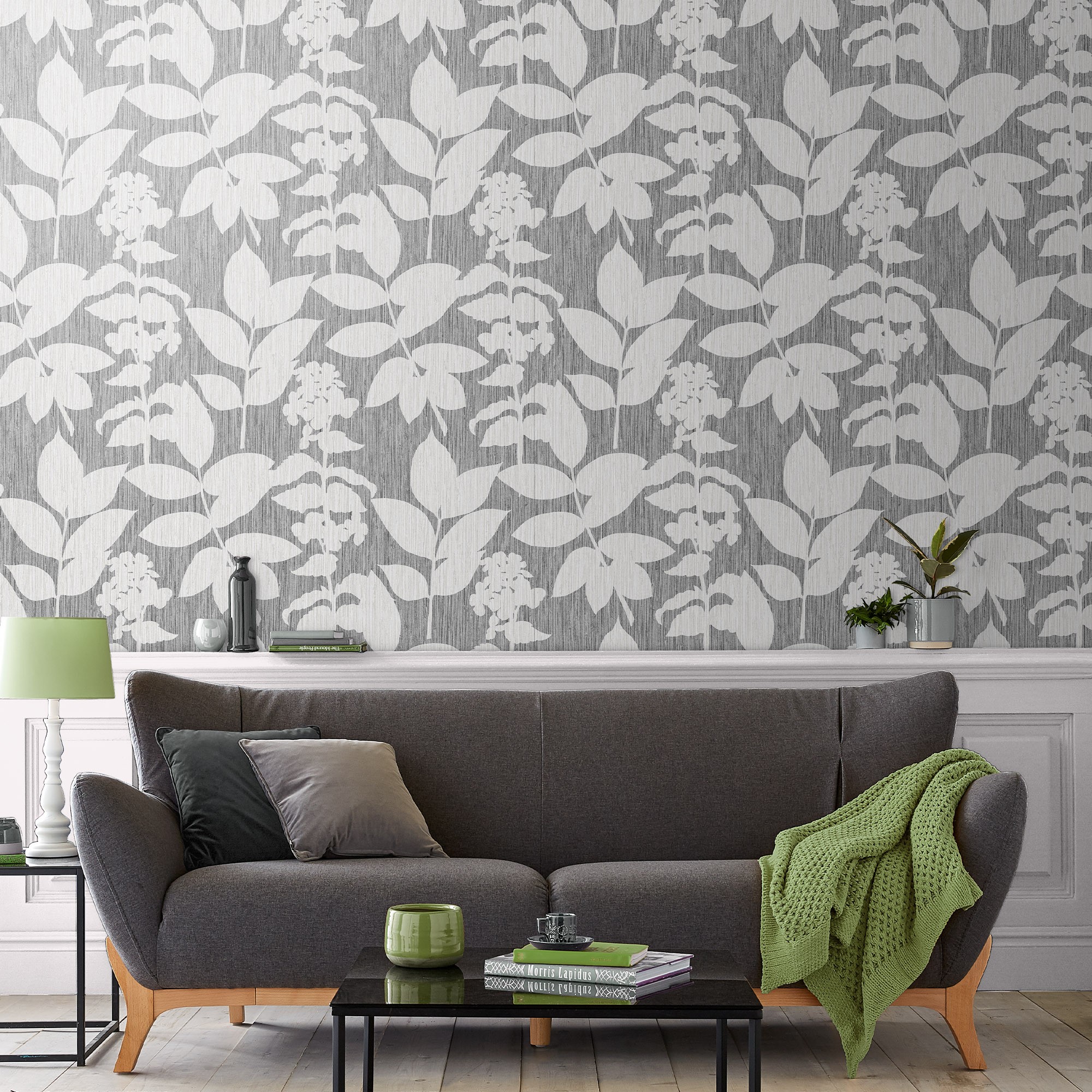 Aspen Botanical Wallpaper 111724 By Graham Brown In Grey